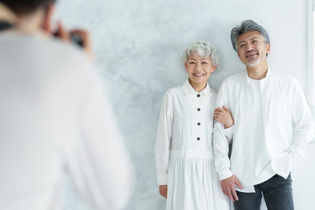 老夫婦写真撮影
